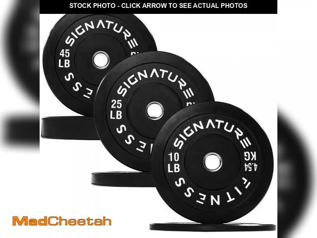 Lot 74-12445384 - Fitvids Olympic Bumper Plates 2" Weight Plates for Strength Training &amp; Weightlifting, 25LB - UNU...