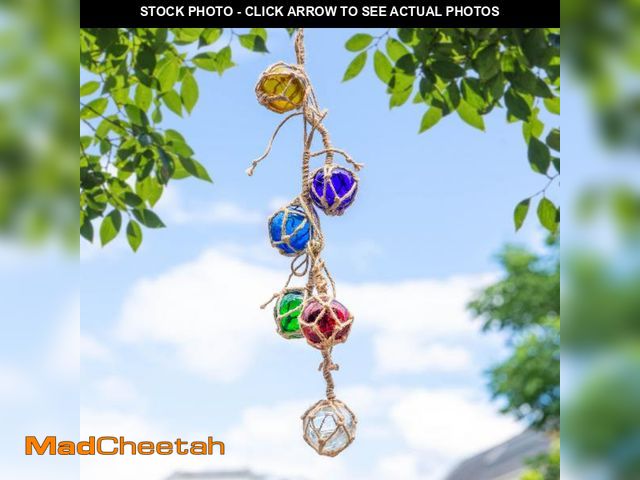 Lot 74-11545783 - 6PCS Glass Fishing Float Balls Coastal Ornaments - 2-inch Colorful Nautical Glass Buoy Beach Ornamen...