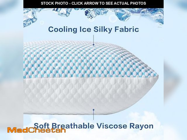 Lot 74-12215217 - EASELAND Firm Pillow Shredded Memory Foam(Adjustable Loft), Cooling Breathable for Sleeping Queen Si...