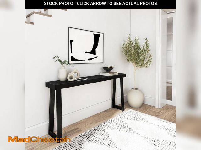 Lot 74-12284884 - Plank+Beam Solid Wood Console Table, 66 Inch, Sofa Table, Narrow Entryway Table for Hallway, Behind ...