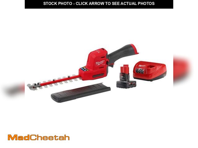Lot 74-13513784 - Milwaukee M12 FUEL 8 in. 12V Lithium-Ion Brushless Cordless Hedge Trimmer Kit with 4.0 Ah Battery an...