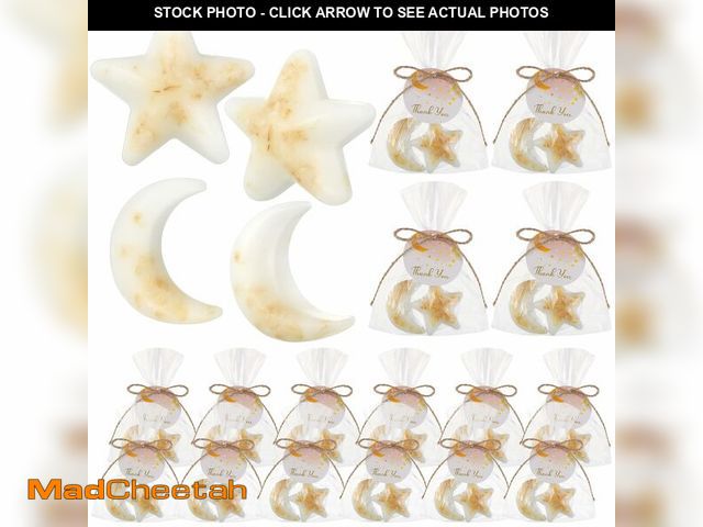 Lot 74-13568161 - Demissle 20 Pcs Baby Shower Favors Soaps Moon and Star Shaped Bath Soaps with White Thank You Cards ...