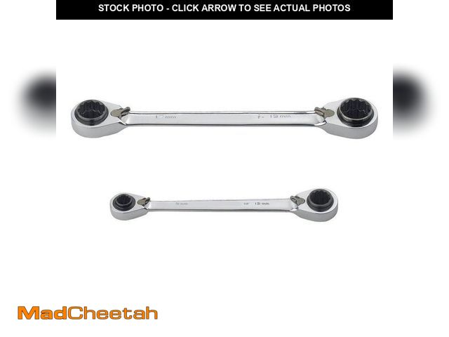 Lot 74-14468076 - *SCRATCHED* Husky Metric Quad Drive Ratcheting Wrench Set (2-Piece) HQRRW2PCMM *SCRATCHED*  - USED