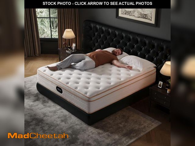 Lot 74-12202729 - HIRELIX 14 Inch King Hybrid Mattress, Cooling Gel Memory Foam &amp; Zoned Pocket Coils, Pressure Rel...
