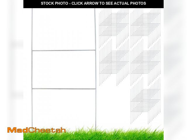 Lot 74-12153743 - 7Penn H Frame Yard Sign Stakes Metal Sign Holder H Stakes for Yard Signs 10x30 Inch 50 Pack - UNUSED