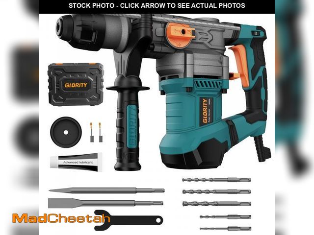 Lot 74-12216193 - GLORITY 1-1/4 Inch SDS-Plus 13 Amp Heavy Duty Rotary Hammer Drill with Safety Clutch 4 Functions and...