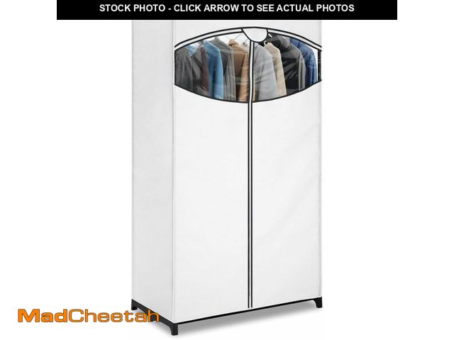 Lot 74-13734089 - Whitmor White, Clothes Closet Fabric Cover, 36" - UNUSED