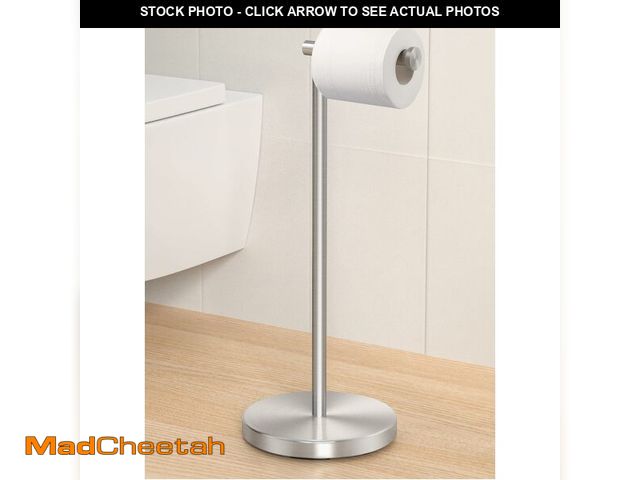 Lot 74-12713660 - KES Toilet Paper Holder Stand SUS 304 Stainless Steel Rustproof Pedestal Lavatory Tissue Roll Holder...