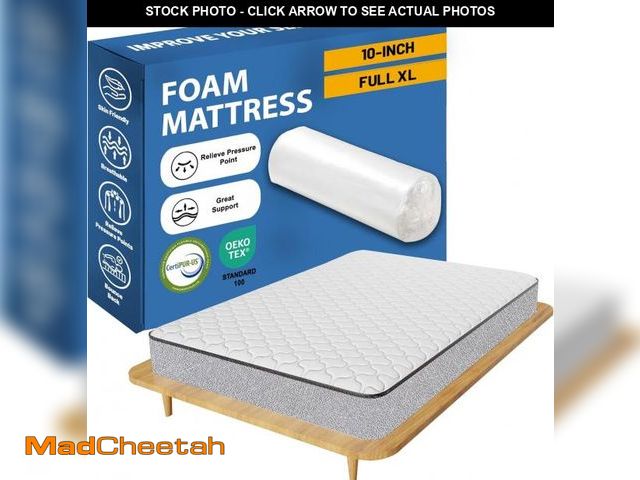Lot 74-12366029 - Greaton, 10-Inch Medium Firm High Density Foam Mattress, Comfortable Mattress for Cooler Sleep, Supp...
