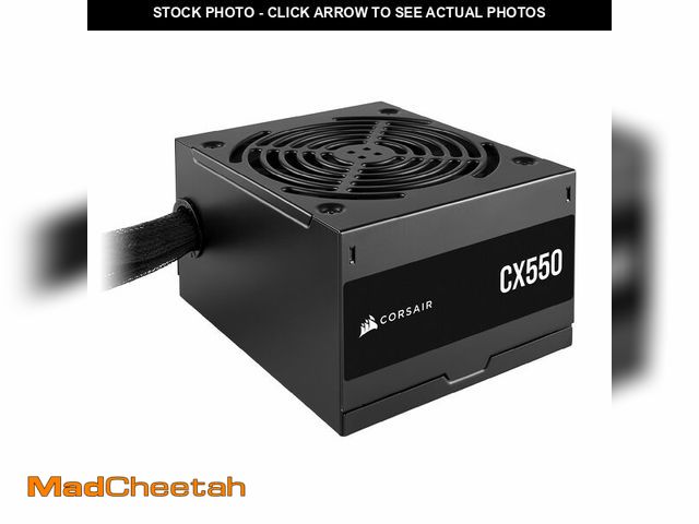 Lot 74-14058235 - CORSAIR CX550 80 Plus Bronze Non Modular Low-Noise ATX 550 Watt Power Supply - NA - Black - USED