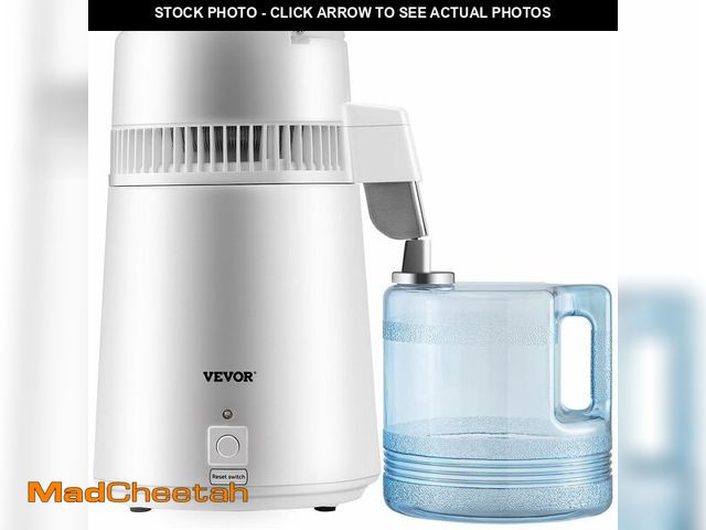 Lot 74-14067739 - VEVOR Water Distiller, 1.1 Gal Distilled Water Machine, 750W Pure Water Distilling w/BPA Free Plasti...