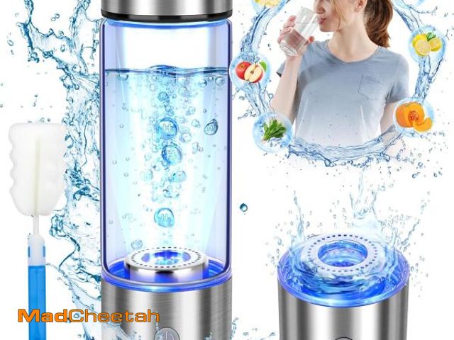 Lot 74-11551449 - Hydrogen Water Bottle, Hydrogen Water Generator with Advanced SPE PEM Technology, High-Efficiency Po...