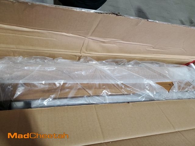 Lot 74-12800764 - Tozey 69 in. Acacia Wood Thicken Outdoor Dining Table with Metal Frame - UNUSED