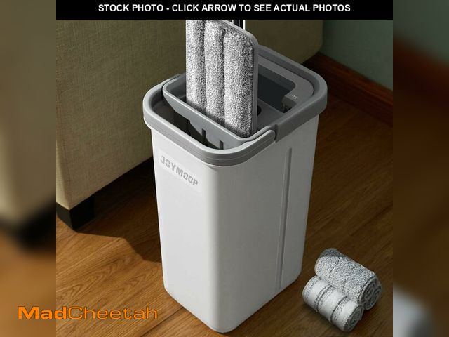 Lot 74-13626400 - JOYMOOP Mop and Bucket with Wringer Set, Hands Free Flat Floor Mop and Bucket, with 3 Washable Micro...