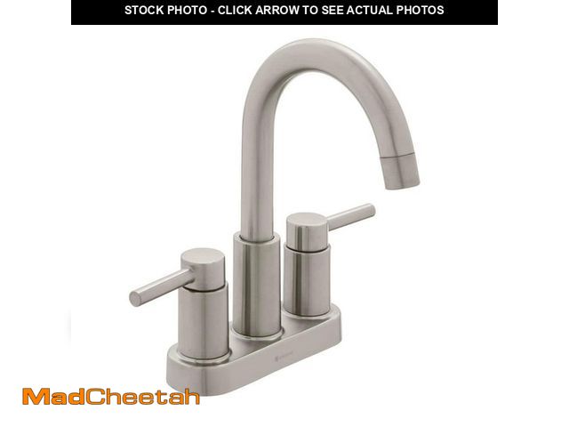 Lot 74-13798603 - Glacier Bay Dorind 4 in. Centerset 2-Handle High-Arc Bathroom Faucet in Brushed Nickel - UNUSED