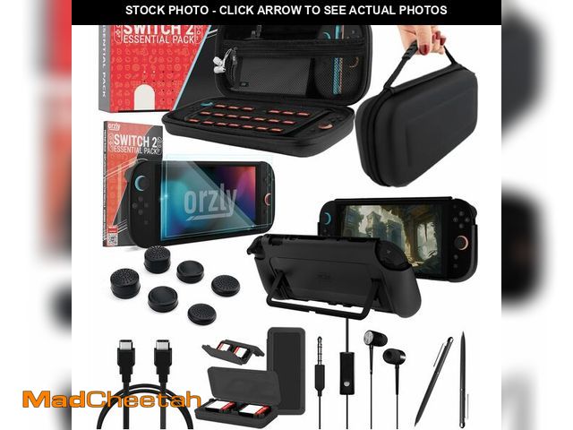 Lot 74-14270862 - Orzly Switch 2 Accessories Bundle Carry Case &amp; Screen Protector for Nintendo Switch 2 (2025) Con...