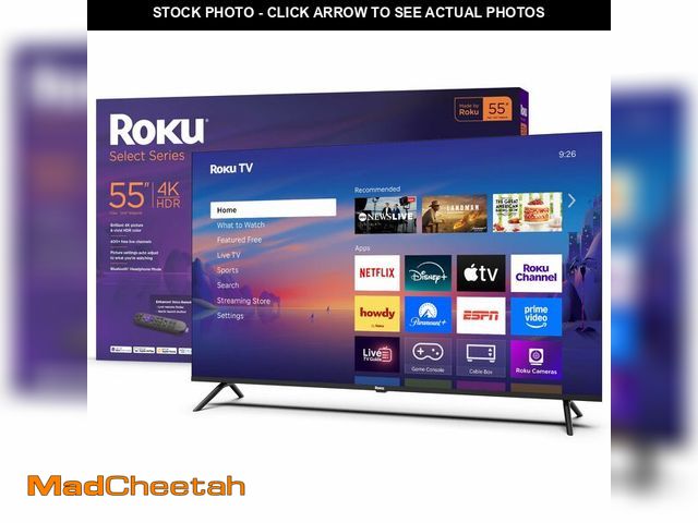 Lot 74-13789044 - Roku Smart TV â 55-Inch Select Series, 4K HDR TV â Roku TV with Enhanced Voice Remote â Flat S...