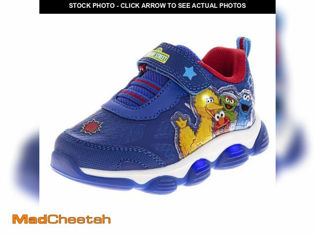 Lot 74-14480652 - Sesame Street Sneakers with LED Lights - Lightweight Breathable Running Tennis Athletic Shoes for Gi...