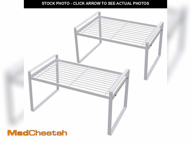 Lot 74-13995928 - Shantton 2 Pack Kitchen Cabinet Shelf Counter Organizer Rack Pantry Storage Bathroom Bedroom Office ...