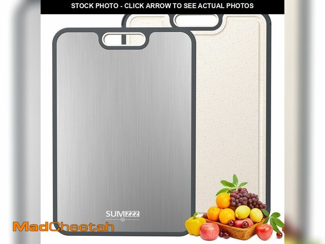 Lot 74-14273186 - Titanium Cutting Board for Kitchen, Cutting Board Double Sided Food Grade, Pure Titanium/PP, Easy to...