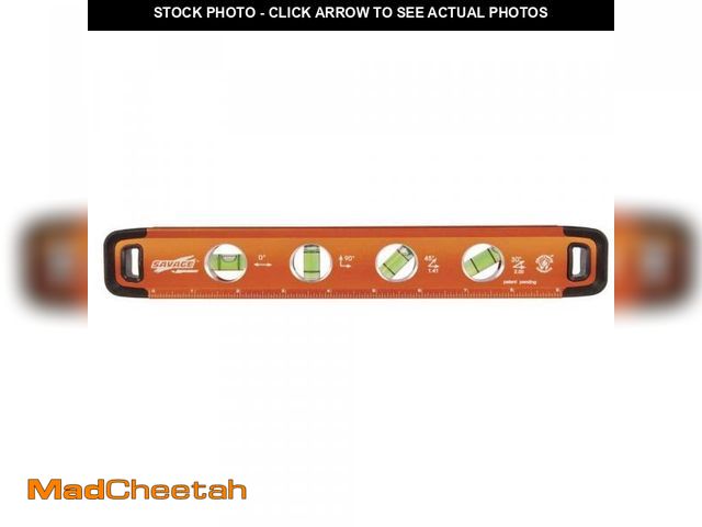 Lot 74-12463975 - Swanson 11 in. Aluminum Magnetic Torpedo Level with 4 Bubble Vials, Etched Ruler and Straight Edge -...