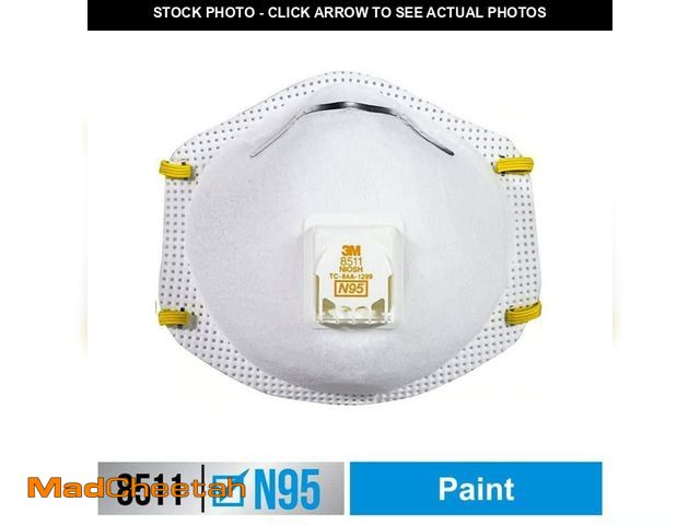 Lot 74-14558668 - 3M 8511 N95 Disposable Respirator with Cool Flow Valve (10-Pack) - UNUSED