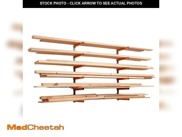 Lot 74-14182054 - BORA 39.5 in. H x 72 in. W x 12.5 in. D 6-Level Orange/Gray Mounted Steel Garage Wall Shelf - UNUSED