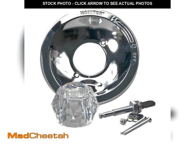 Lot 74-12772784 - Delta Monitor 1-Handle Knob Wall Mount Valve Trim in Chrome (Valve Not Included) - UNUSED