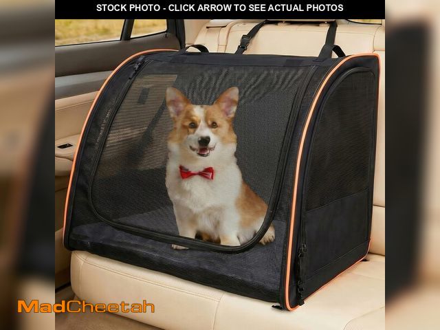 Lot 74-14582171 - UNICITII Dog Car Seat, Enclosed Carrier for Pets Travel Safety Dog Crate Soft-Sided Covered Car Kenn...