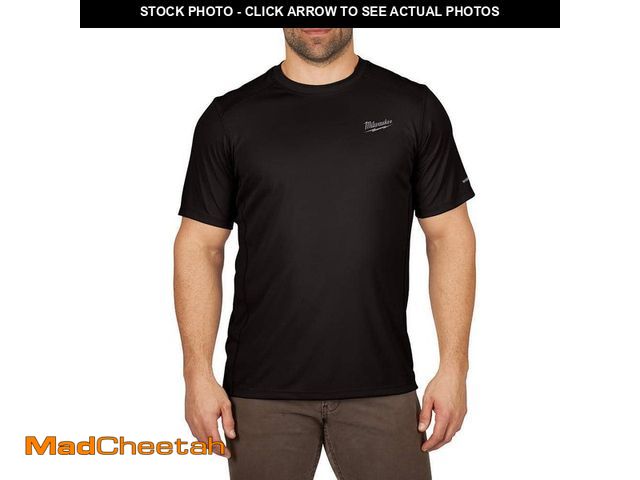 Lot 74-12939803 - Milwaukee Men's WORKSKIN Large Black Lightweight Performance Short-Sleeve T-Shirt - UNUSED