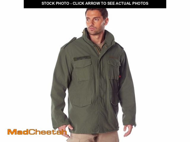 Lot 74-13965007 - Rothco Vintage Field Jacket - All-Season Outdoor Weather Protection Classic Style Coat, Olive Drab, ...