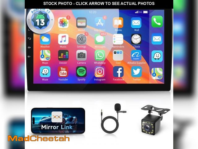 Lot 74-12303277 - Android Car Radio 10.1 Inch with Bluetooth, Mirror Link, Hodozzy Double Din Touch Screen Car Radio w...