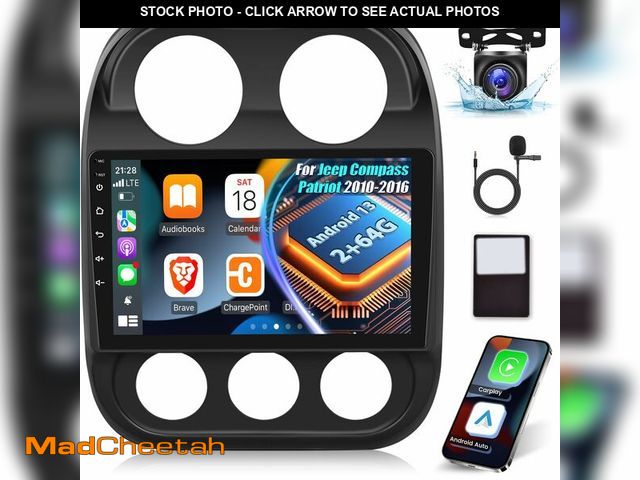 Lot 74-12602375 - EKAT Car Radio for Jeep Compass Patriot 2010 2011 2012 2013 2014 2015 2016, [2G+64G] 10.1 inch Andro...