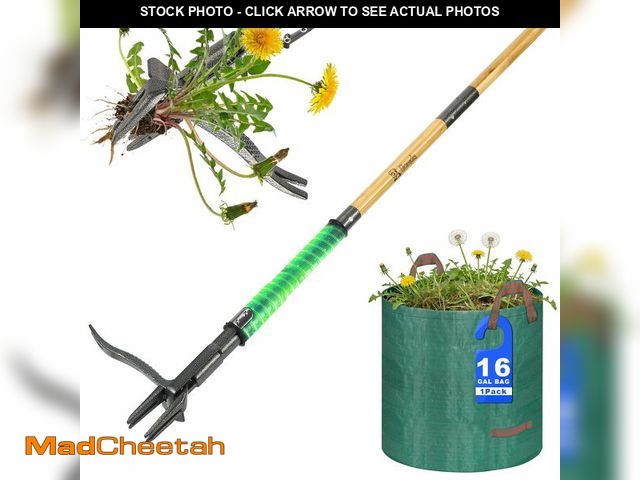 Lot 74-14264859 - Bamda Weed Puller Tool, Heavy Duty Gardening Hand Tools with 4-Claw Steel Head &amp; Dual-Eject Mech...