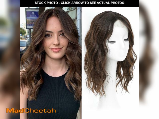 Lot 74-14267838 - gulagula 16 Inch Wavy Hair Topper for Women with Thinning Hair Full Coverage Natural Blending Easy t...