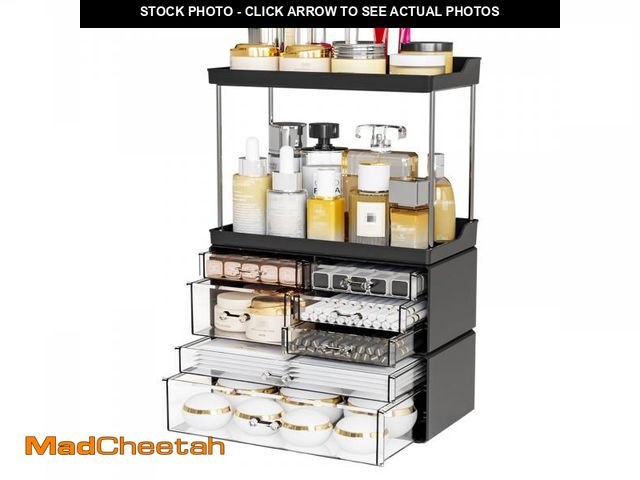 Lot 74-12444694 - Yieach Acrylic Makeup Organizer Countertop,Large Skincare Organizer for Dresser Top,Plastic Bathroom...