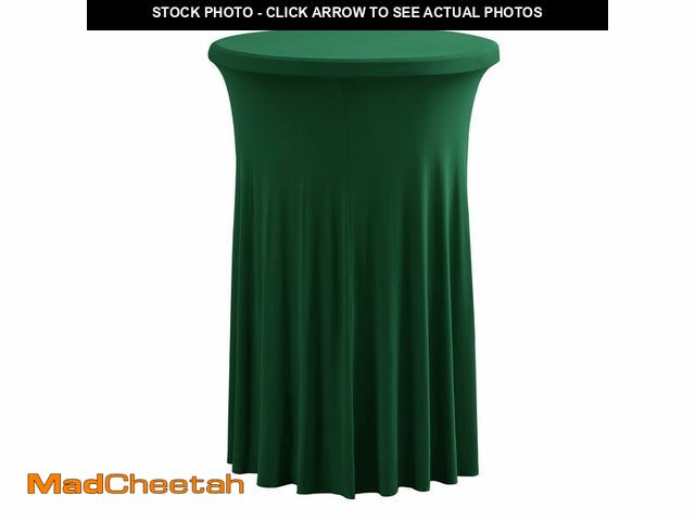 Lot 74-14476630 - Highboy Cocktail Table Cover Skirt Bar Tablecloth (24" x 43", Hunter Green) - USED