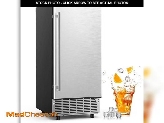 Lot 74-12920238 - COWSAR 15 in. 80 lb. /24H Freestanding/Built-in Ice Maker 25 lb. Storage, 3-Thick Ice Cube Sizes in ...