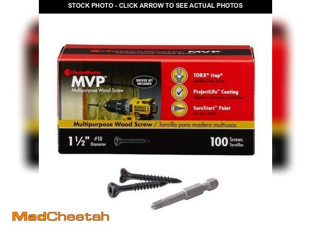 Lot 74-14558881 - FastenMaster MVP 2 1/2 in. L Torx Ttap Self Tapping Wood Screws 100 pk - UNUSED