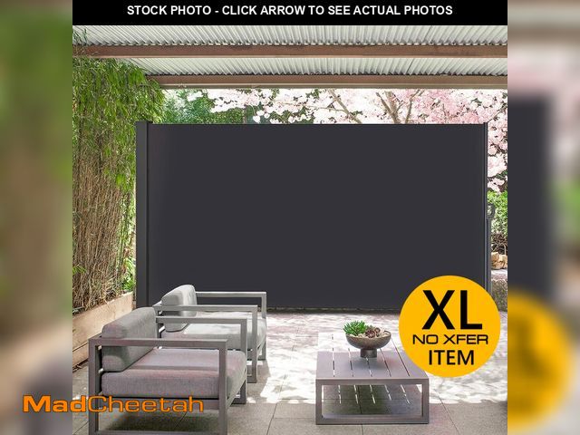 Lot 74-14614351 - 175" x 72.5" Retractable Side Awning,Waterproof &amp; UV-Resistant,Folding Privacy Screen Room Divid...
