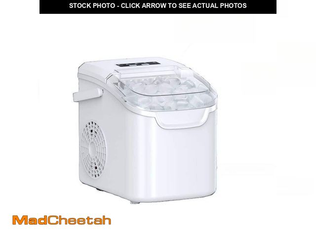 Lot 74-13001533 - COWSAR 8.66 in. 26 lb. Portable Ice Maker Bullet Ice Machine with Selectable Ice Size in White for H...