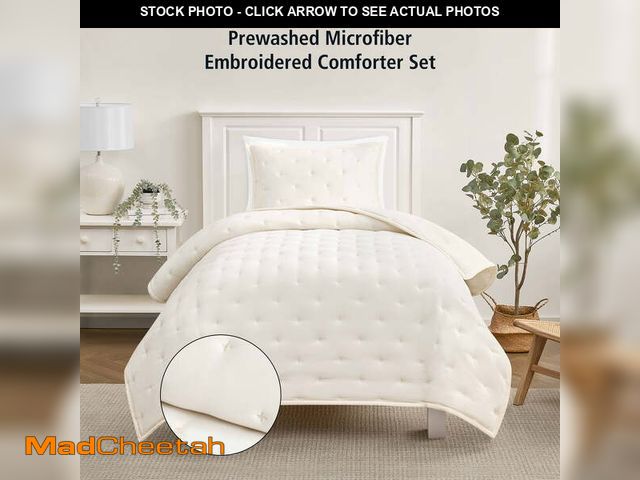 Lot 74-12886393 - Mainstays 2-Piece Cream Comforter Set for Teens and Adults, Twin/Twin XL - UNUSED