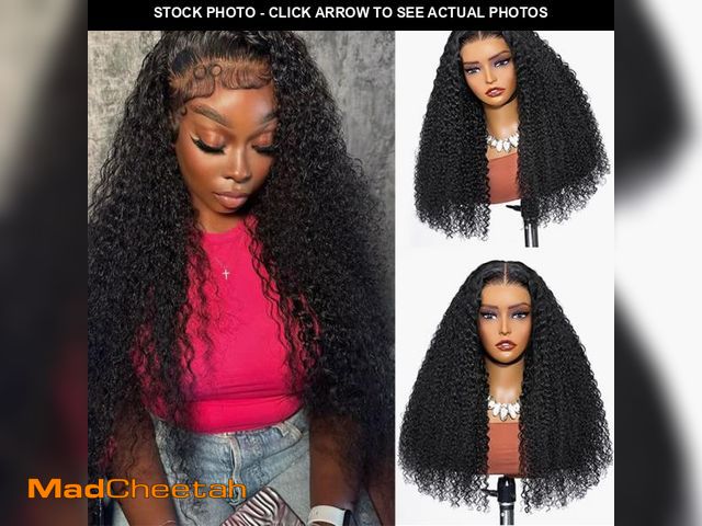 Lot 74-12221096 - SUPERNOVA 30Inch Curly Human Hair Wig 200 Density Glueless 13x6 HD Lace Front Wigs Human Hair Pre Pl...