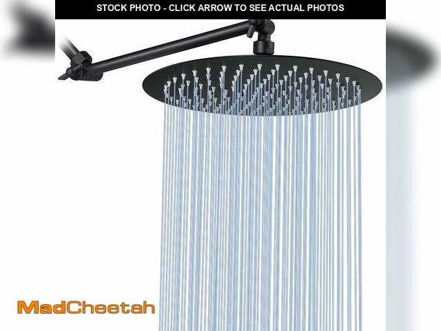 Lot 74-14211742 - NearMoon Rain Shower Head with 11'' Adjustable Arm, High Pressure Stainless Steel Rainfall Shower, U...