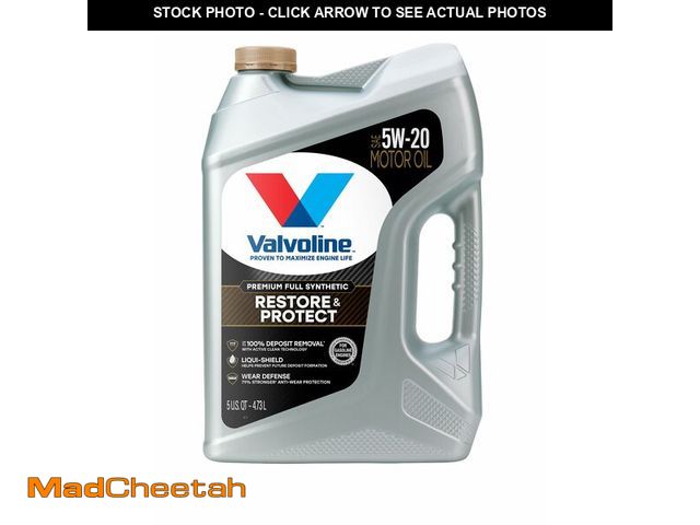 Lot 74-13549830 - Valvoline Restore &amp; Protect Full Synthetic 5W-20 Motor Oil 5 Quart - UNUSED