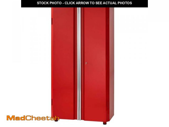 Lot 74-12397218 - Husky Ready-to-Assemble 24-Gauge Steel Freestanding Garage Cabinet in Red (36.6 in. W x 72 in. H x 1...