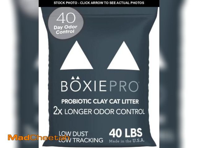 Lot 74-12509982 - Boxie Probiotic Cat Litter, 30 Day Odor Control, Clumping Clay Kitty Litter, Odor Eliminating Probio...