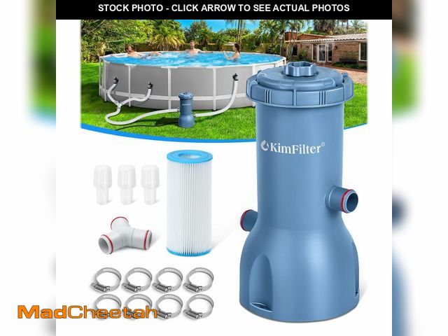 Lot 74-14382129 - KimFilter Pro Series 1000 GPH Above Ground Pool Filter Pump, Powerful Pool Cartridge Filter Pump, Wa...