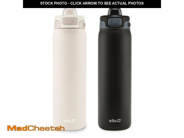 Lot 74-12686752 - Ello Flip to Fill, Pop to Drink Stainless Steel Water Bottle with Leak-Proof Locking Lid, 22 oz Ã¢â...