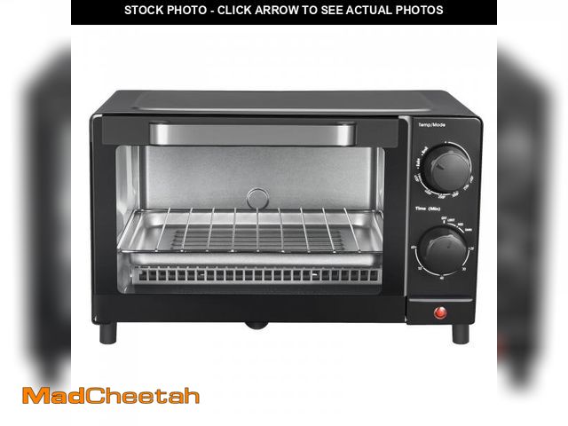 Lot 74-12382164 - Mainstays 1050 W 4-Slice Toaster Oven with 3 Settings - USED